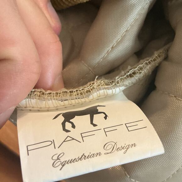 Piaffe Equestrian Quilted Vest Corduroy Collar English Countryside Riding Size M - Picture 9 of 10